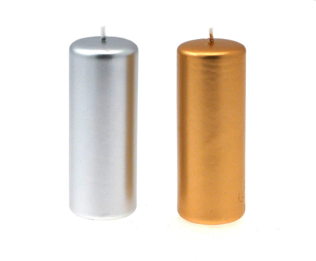 CANDELOTTO MOCCOLO ORO/ARGENTO 50X130 MM