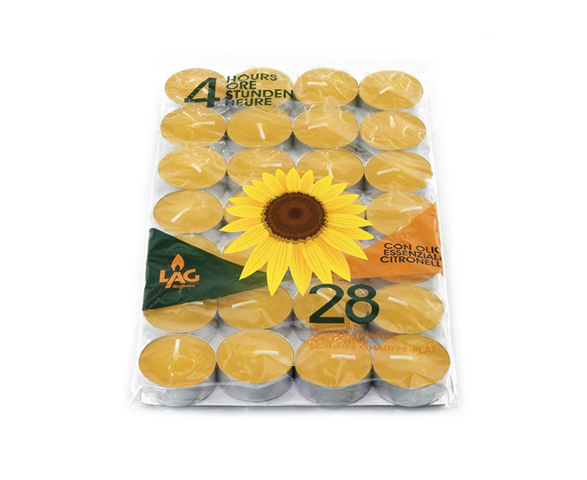 BUSTA 28 PZ TEALIGHT ALLA CITRONELLA
