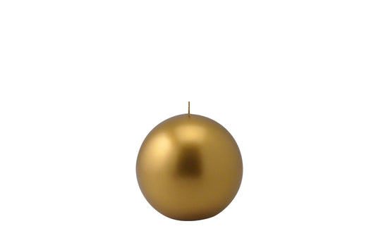 CANDELA SFERA ORO/ARGENTO DIAM. 80 MM