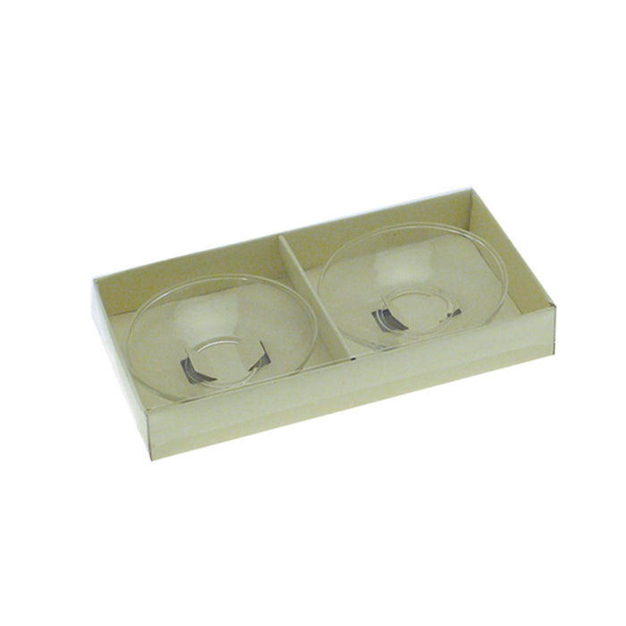 SET 2 BOBECHE TRASPARENTI