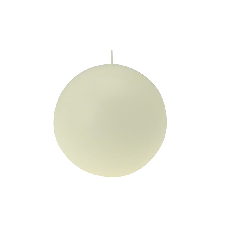 CANDELA SFERA AVORIO/ROSSO DIAM. 100 MM